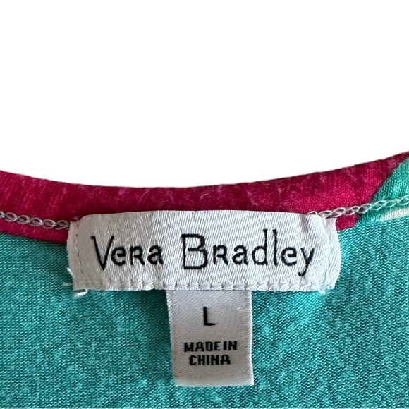 Vera Bradley Racerback Tank Nightshirt - Lounge Aqua Size Large - Picture 12 of 13